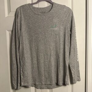 NWT VINEYARD Vines heather grey slub Two Toned Vintage Whale Size Small shirt